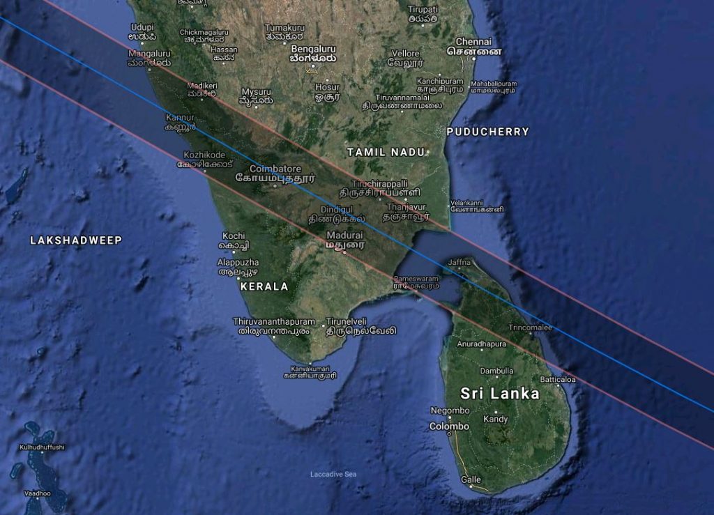 Annular Solar Eclipse 2019 - India and SriLanka